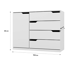 Изображение товара Комод Нордли 20 white ИКЕА (IKEA) на сайте adeta.ru