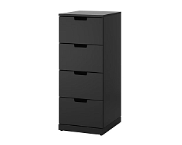 Изображение товара Комод Нордли 28 black ИКЕА (IKEA) на сайте adeta.ru