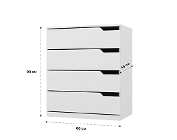 Изображение товара Комод Нордли 19 white ИКЕА (IKEA) на сайте adeta.ru